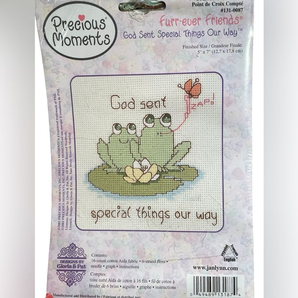 Precious Moments Vintage Furr-ever Friends Frog Cross Stitch Kit NOS Sealed 5x7